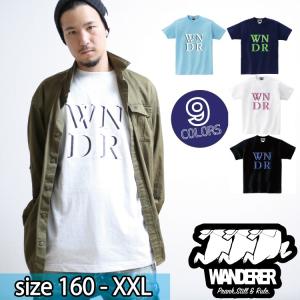 ダンス 衣装 ｔシャツ ヒップホップ ストリート系 ファッション スケーター ブランド メンズ レディース おしゃれ 半袖 WANDERERのロゴTシャツ