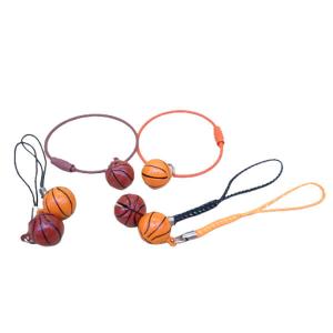 バスケ グッズ 雑貨 プレゼント イベント 卒業 部活 ギフト 記念品 学校 鈴の音に癒される　ミニ鈴ストラップ　バスケットボール型(柄なし)　１個