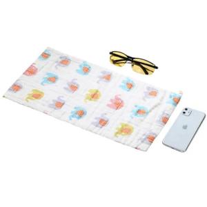 象 ゾウ ぞう タオル グッズ 雑貨 子供 可愛いゾウグッズ 像だらけのガーゼタオル