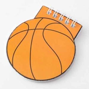 バスケットボール型　リング付きのメモ帳