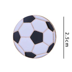 サッカー グッズ 雑貨 プレゼント イベント 卒業 部活 ギフト 記念品 学校 サッカーボールのピンバッチ(シンプル)