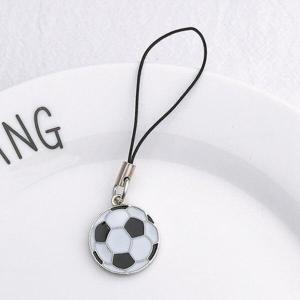 サッカー グッズ 雑貨 プレゼント イベント 卒業 部活 ギフト 記念品 学校 メタルフラットストラップ　ミニサッカーボール