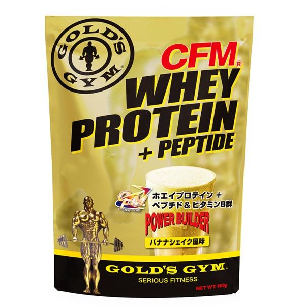 CFMホエイプロテイン＋ペプチド バナナシェイク風味 900g GOLD&apos;S GYM_S ゴールドジ...