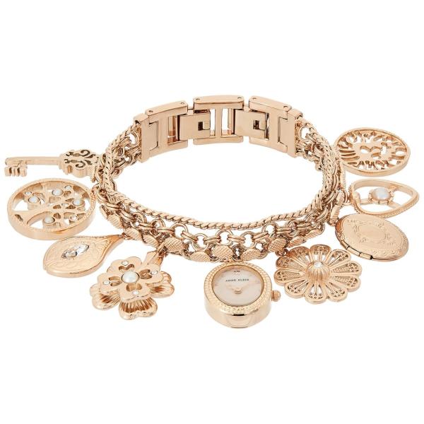 Anne Klein Charm Bracelet Watch 腕時計 ローズゴールド マザーオブパ...