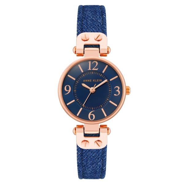 Anne Klein Women's Leather Strap Watch 腕時計 ブルー文字盤 ...