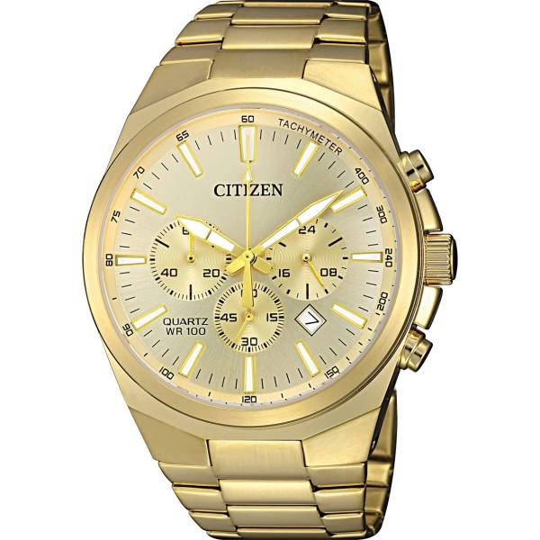 Citizen Quartz 腕時計 メンズ ゴールドトーン ステンレススチール クラシック AN8...