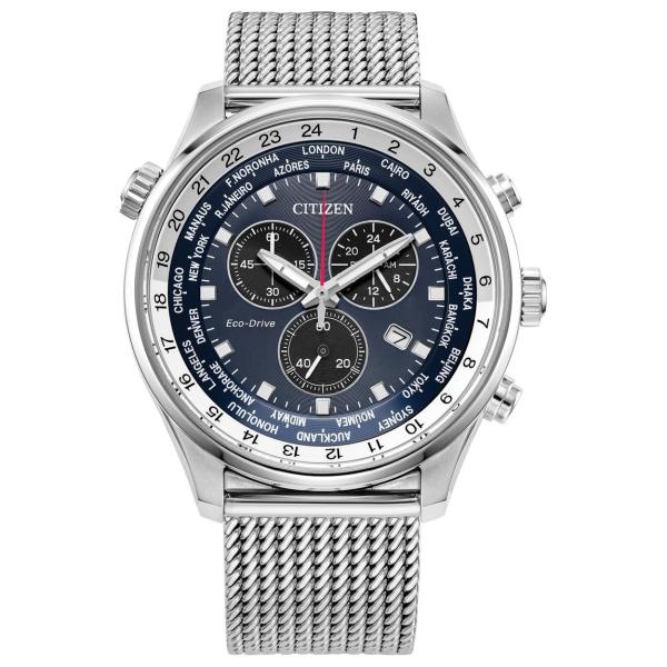 Citizen Eco-Drive Weekender Sport 腕時計 メンズ ブルー文字盤 ク...