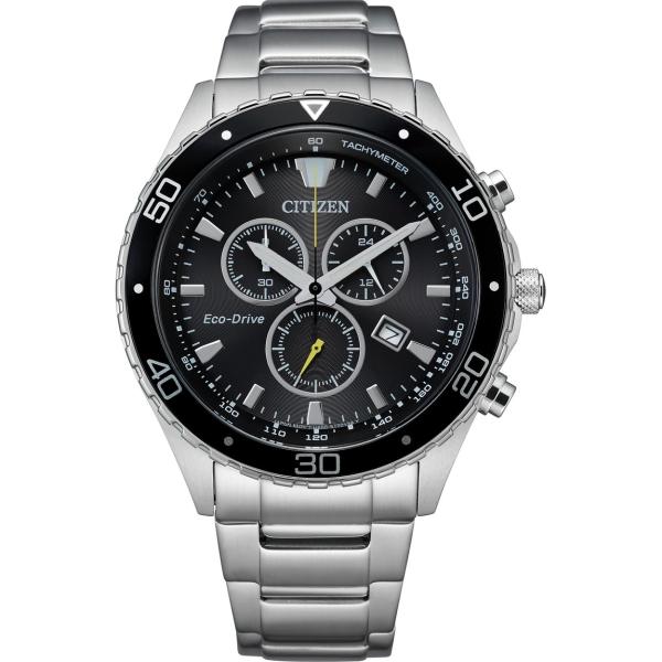Citizen Weekender 腕時計 エコドライブ クロノグラフ メンズ シルバー ブラック文...