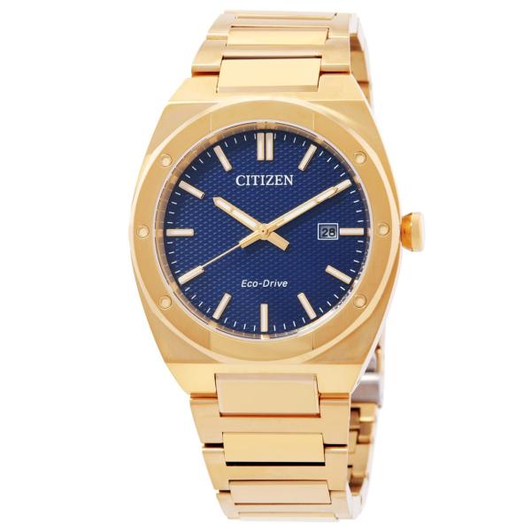Citizen Sport Eco-Drive 腕時計 ブルー文字盤 ゴールド ステンレス ソーラー...