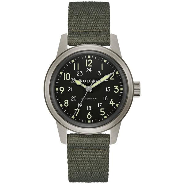 Bulova Military Heritage Hack 腕時計 メンズ ブラック文字盤 自動巻 ...