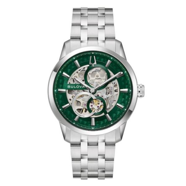 Bulova Sutton Automatic 腕時計 グリーン文字盤 ステンレス メンズ 96A3...