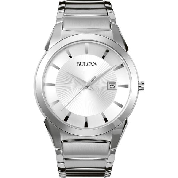 Bulova Classic Collection 腕時計 メンズ シルバー文字盤 ステンレス クオ...