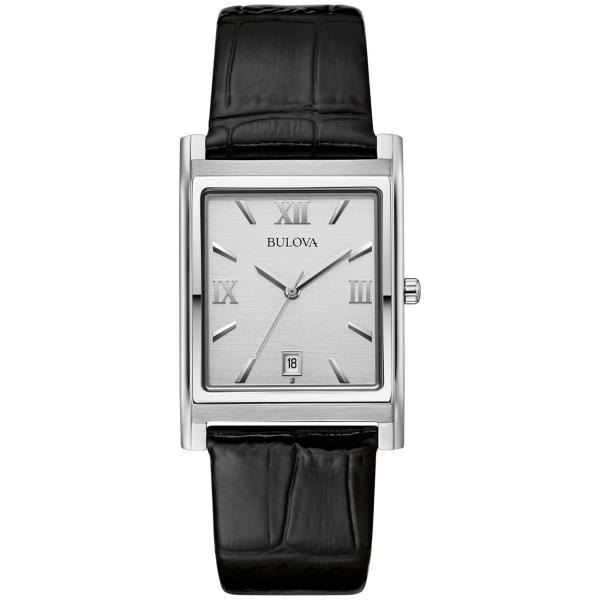 Bulova Classic Collection 腕時計 メンズ ホワイト文字盤 レクタングル ク...
