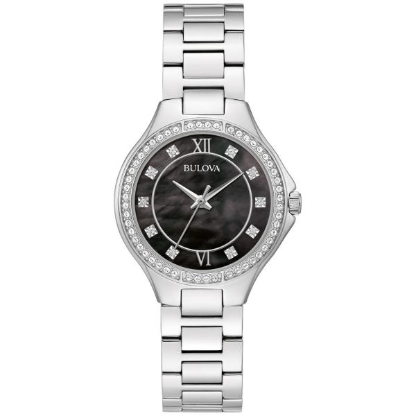 Bulova Ladies Quartz Dress Classic 腕時計 レディース ブラック文...