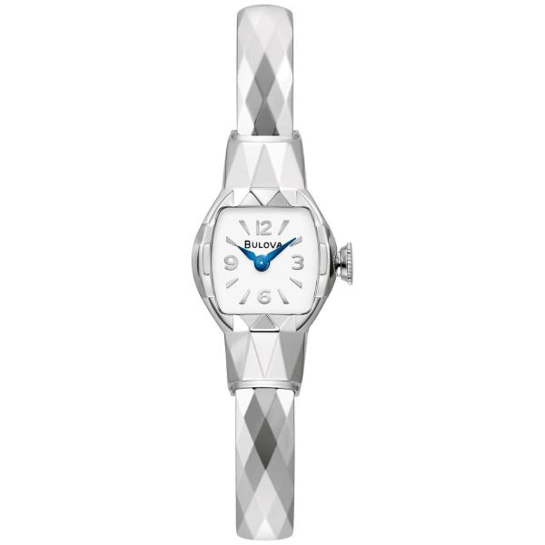 Bulova American Girl 腕時計 レディース シルバー ホワイト文字盤 クォーツ バ...