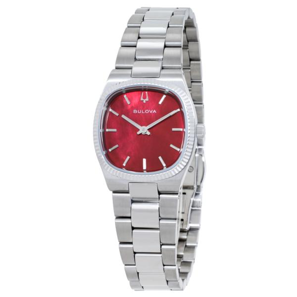 Bulova Super Seville Mini 腕時計 レッドマザーオブパール文字盤 クォーツ ...