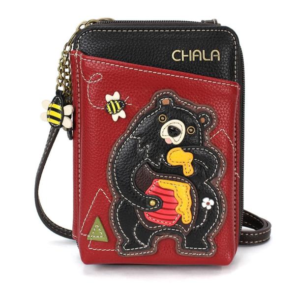 CHALA ブラックベア ウォレット クロスボディ スマートフォンポーチ ショルダーバッグ ヴィガン...