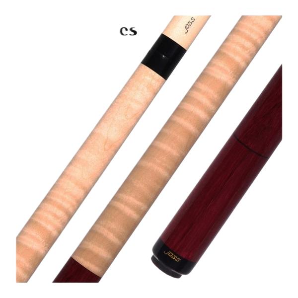 Joss Curly Maple Purpleheart プレーキュー ビリヤードキュー ノーラップ...