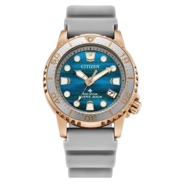 Citizen Promaster 腕時計 ブルー文字盤 エコドライブ ローズゴールドケース ユニセ...