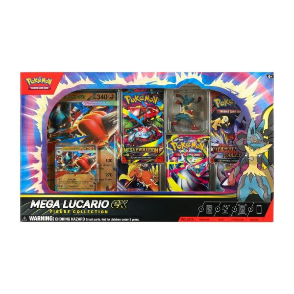 ポケモン英語版 Mega Lucario ex Figure Collection Box メガルカ...