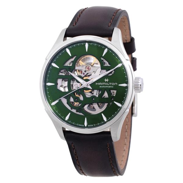 Hamilton Jazzmaster Skeleton 腕時計 自動巻 グリーン文字盤 メンズ レ...