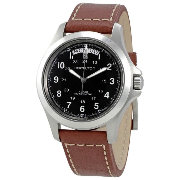Hamilton Khaki King Series 腕時計 自動巻き メンズ ブラック文字盤 ブラ...