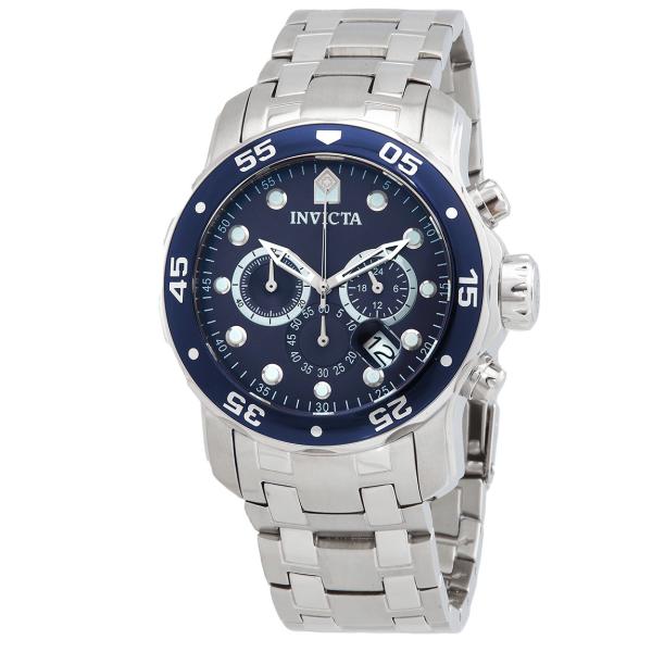 Invicta Pro Diver 腕時計 クロノグラフ ブルー文字盤 ステンレス メンズ 0070