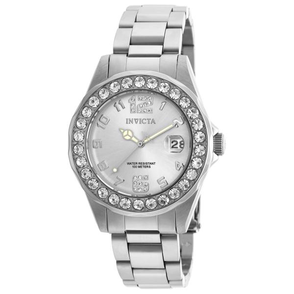 Invicta Pro Diver 腕時計 レディース シルバー文字盤 クォーツ ステンレス 213...