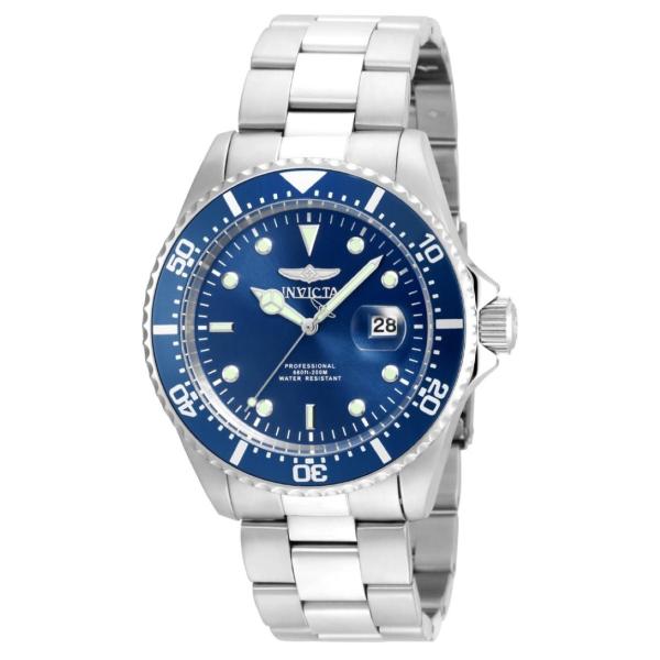 Invicta Pro Diver 腕時計 メンズ クオーツ シルバー ステンレス ブルー文字盤 2...