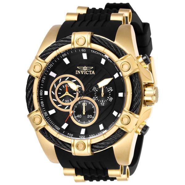 Invicta Bolt 腕時計 メンズ クオーツ ブラック文字盤 ツートーン ステンレス ポリウレ...