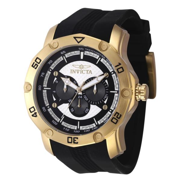 Invicta Pro Diver 腕時計 メンズ 50mm ゴールド ブラック ホワイト文字盤 ク...