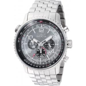 Invicta Aviator GMT Chronograph 腕時計 グレー文字盤 クオーツ メン...