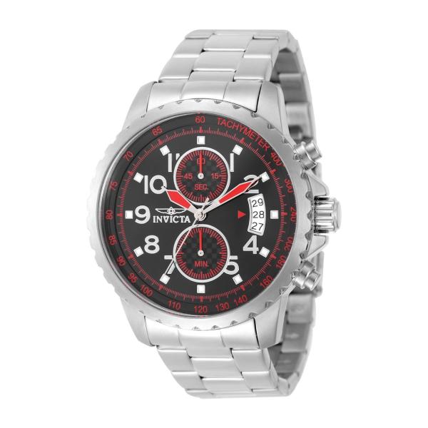 Invicta Specialty Altoris 腕時計 45mmケース スチール ブラック文字盤...