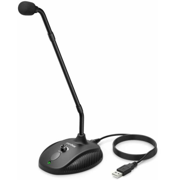 コンデンサーマイク USB テレワーク ZOOM FIFINE PC PS4 音量調節可能 Skyp...