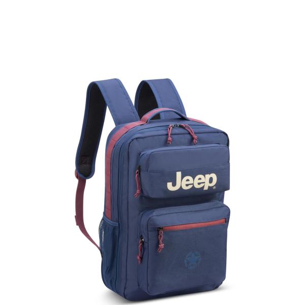 Jeep純正 バックパック リュックサック ブルー ノートPC収納 多機能 再生ポリエステル