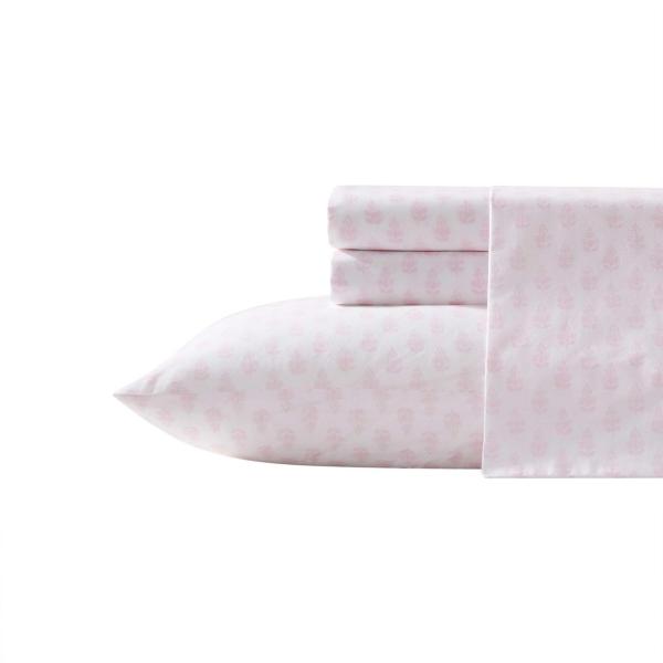 Laura Ashley ベッドシーツセット Francesca Pink コットン パーケール 布...
