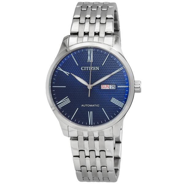 Citizen 自動巻 腕時計 ブルー文字盤 ステンレスベルト メンズ NH8350-59L