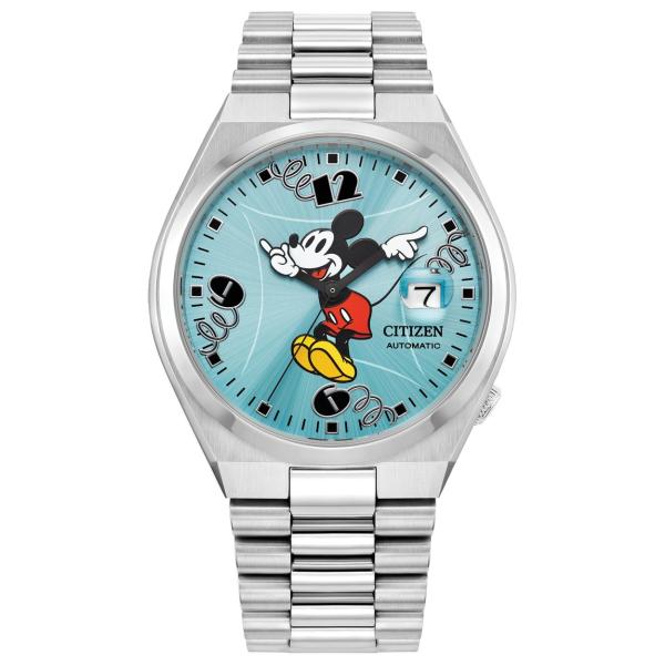 Citizen Tsuyosa Mickey Mouse 腕時計 スカイブルー文字盤 自動巻 ユニセ...