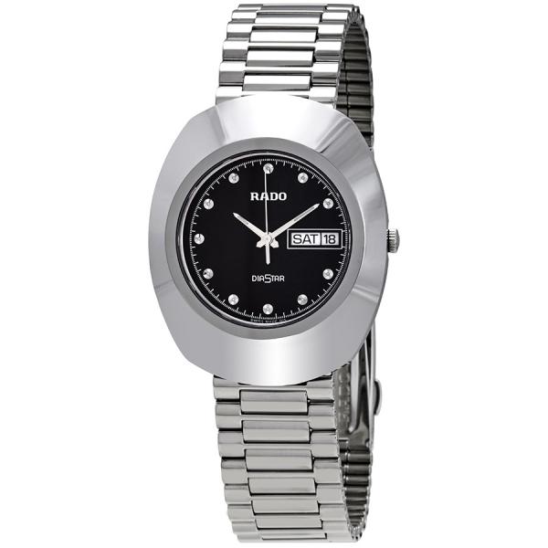 Rado Diastar 腕時計 ブラック文字盤 ステンレススチール クォーツ メンズ R12391...