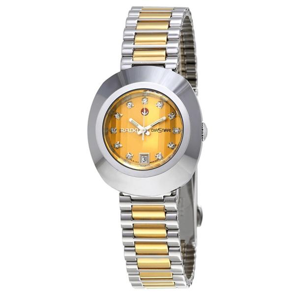 Rado Original Diastar 腕時計 レディース ゴールド文字盤 ダイヤインデックス ...