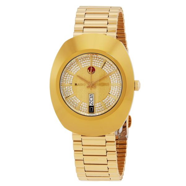 Rado Original 腕時計 メンズ 自動巻き シャンパン文字盤 ダイヤモンド ステンレス ゴ...