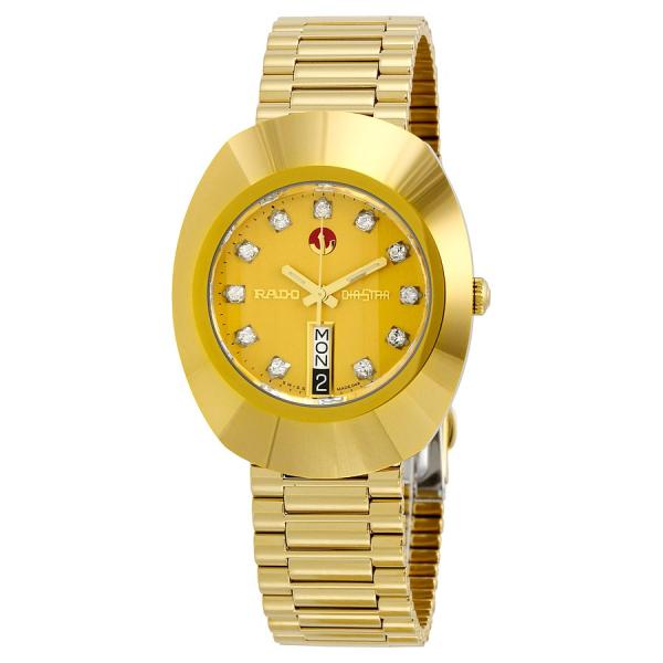 Rado DiaStar Original Jubile 腕時計 メンズ ゴールド文字盤 ゴールドP...