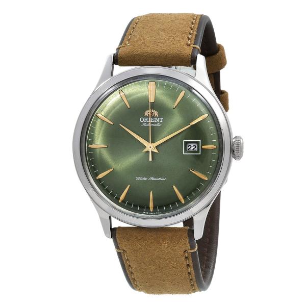 Orient Automatic 腕時計 グリーン文字盤 自動巻き メンズ ブラウンレザー RA-A...