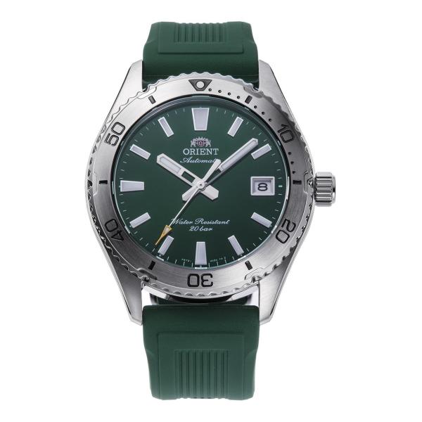 Orient Mako 腕時計 オートマチック グリーン文字盤 ラバーストラップ メンズ RA-AC...