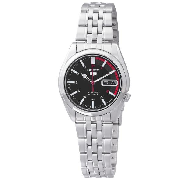Seiko Series 5 腕時計 自動巻 ブラック文字盤 ユニセックス SNK375K1