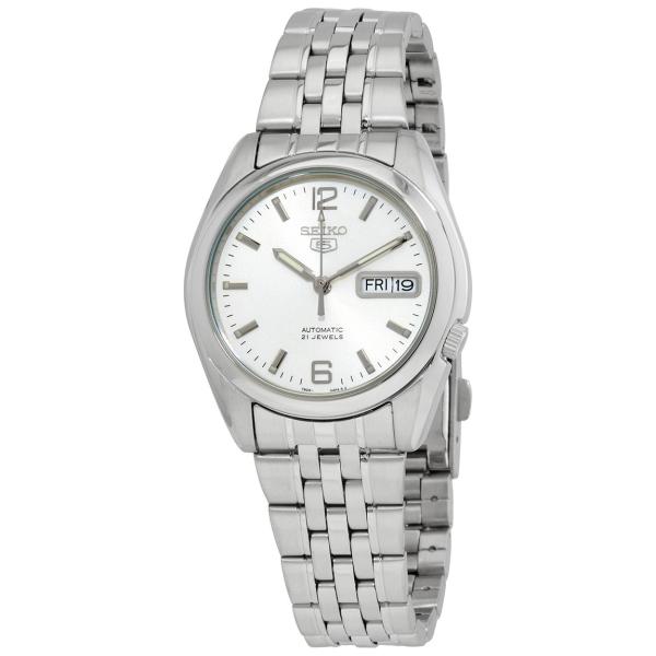 Seiko Series 5 腕時計 自動巻き ホワイト文字盤 ステンレス メンズ SNK385K1