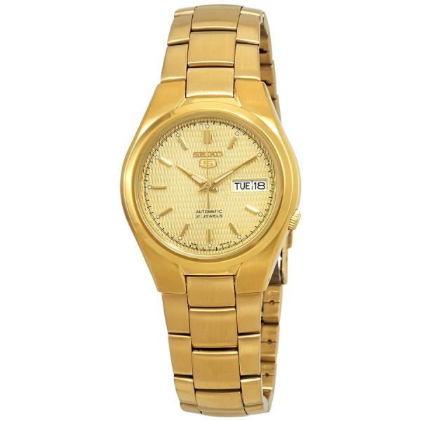Seiko Series 5 腕時計 自動巻 ゴールド文字盤 ステンレス メンズ SNK610