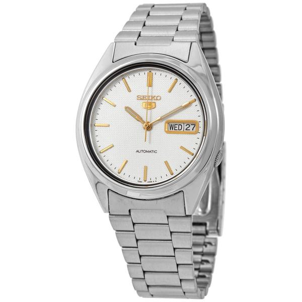 Seiko 5 シリーズ 腕時計 メンズ 自動巻き ホワイト文字盤 ステンレス SNXG47K1