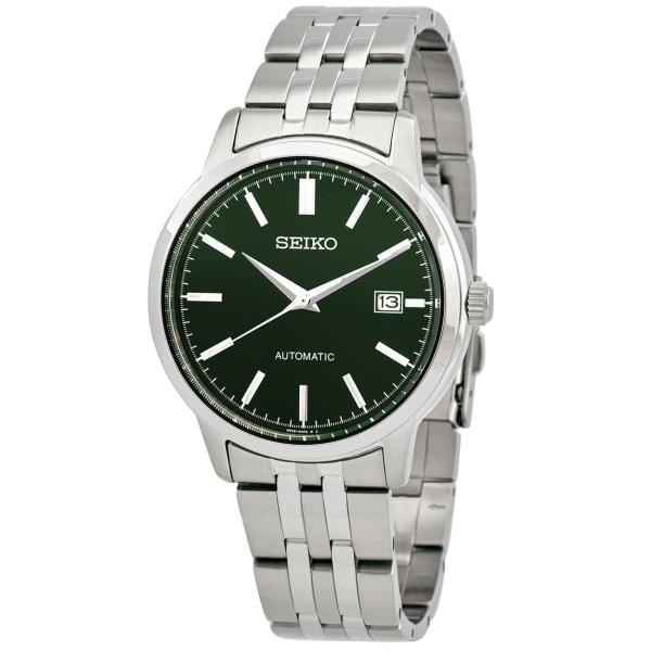 Seiko Automatic 腕時計 グリーン文字盤 ステンレスベルト 自動巻き メンズ SRPH...