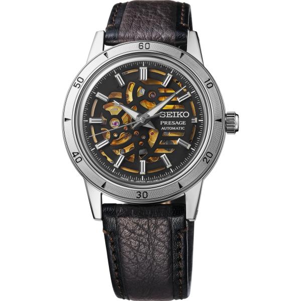 SEIKO Presage Style '60s 腕時計 ブラック文字盤 ステンレス 自動巻 メンズ...